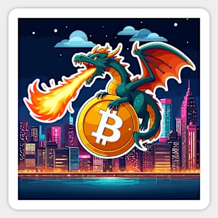 Crypto Currency Bitcoin Dragon Sticker